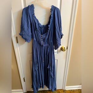 Free People Beach Bliss Maxi - Sz XL - color Mediterranean